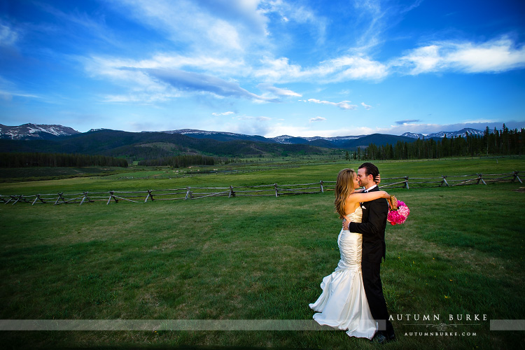 devils thumb ranch colorado mountain wedding bride and groom 