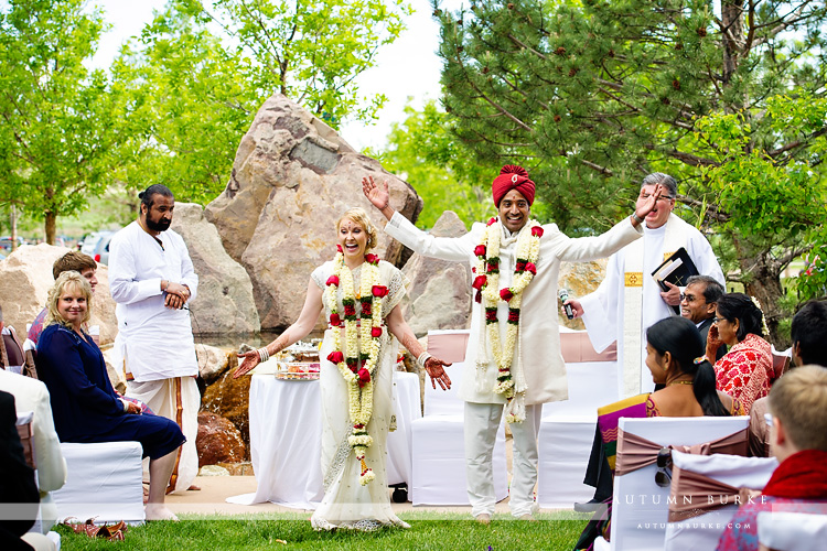 colorado indian hindu wedding ceremony westin westminster bride and groom