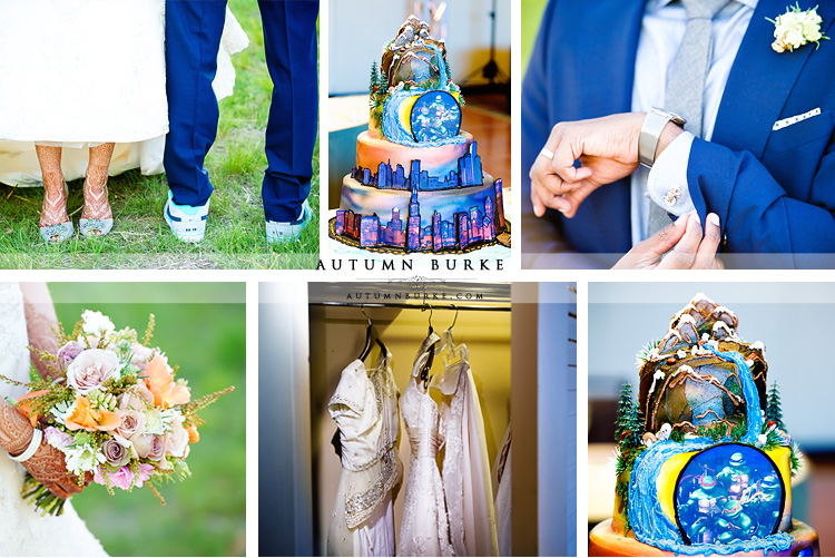 custom nike shoes bridal bouquet ninja wedding cake colorado wedding details