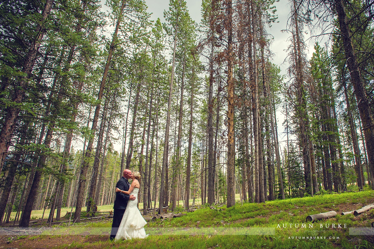 ten mile station breckenridge wedding first look bride and groom forest