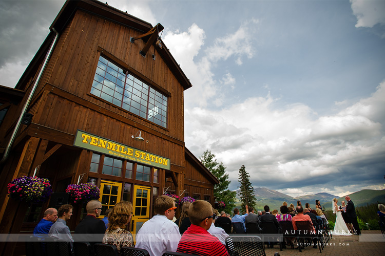 colorado mountain wedding ceremony outdoors ten mile station breckenridge