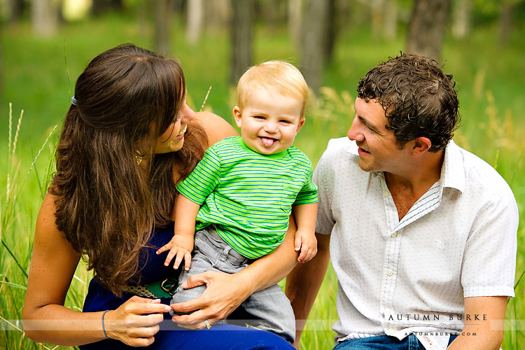 colorado outdoors family portrait with baby