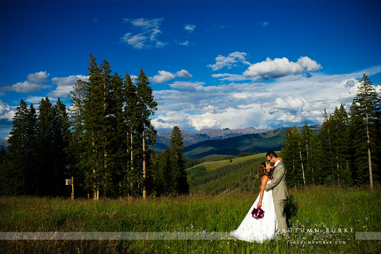 beaver creek spruce saddle allies cabin mountain wedding bride and groom