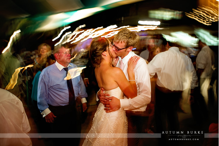 bride and groom on dance floor fort collins colorado wedding reception