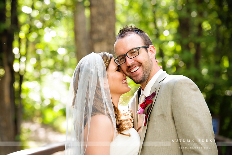 beaver creek chapel allies cabin wedding colorado mountain bride and groom portrait 