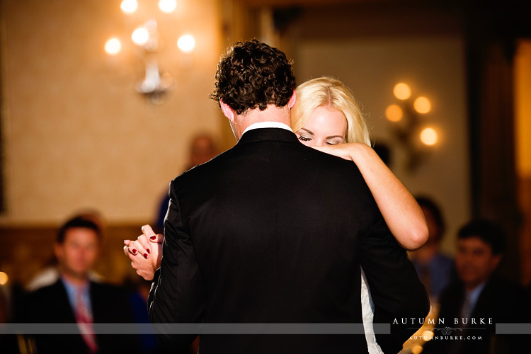 bride and groom vail colorado wedding first dance arrabelle