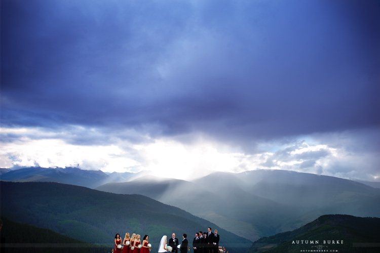 vail mountain wedding deck ceremony colorado
