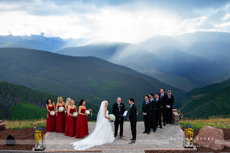 vail colorado wedding deck ceremony mountain 