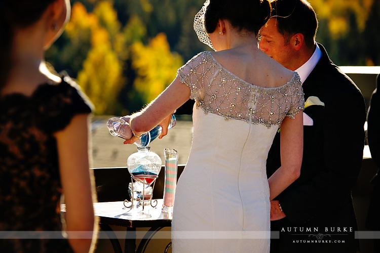 sand ceremony unity colorado mountain wedding four seasons vail