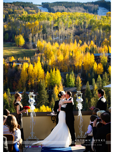 four seasons vail colorado mountain wedding ceremony 