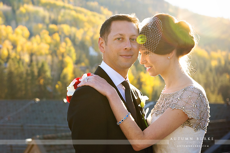 vail four seasons colorado mountain wedding portrait