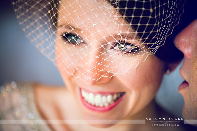 bridal portrait laughing four seasons vail colorado wedding