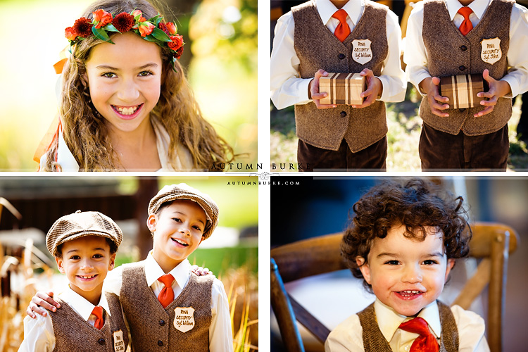 flower girl and ring bearer at spruce mountain ranch wedding larkspur colorado 