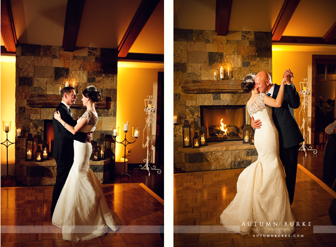 first dance and father daughter dance four seasons vail wedding reception colorado