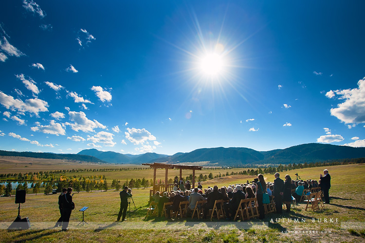 colorado wedding ceremony spruce mountain ranch larkspur 