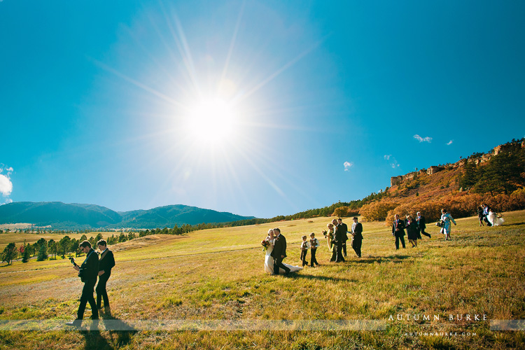 wedding recessional spruce mountain ranch larkspur colorado