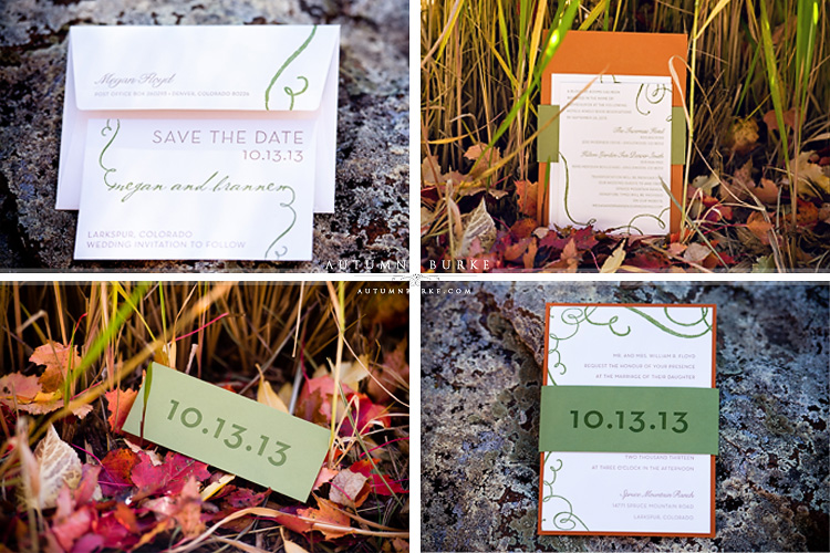 spruce mountain wedding larkspur colorado stationery rustic elegance