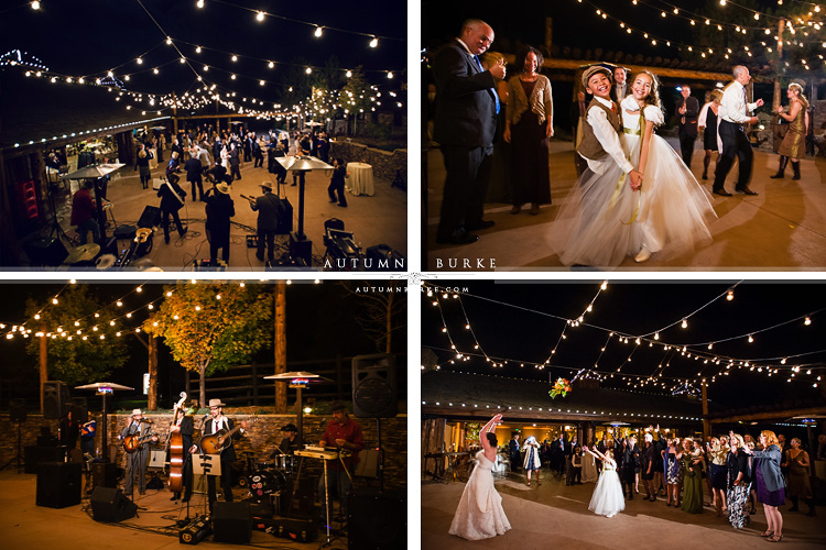 spruce mountain ranch wedding reception dancing bouquet band larkspur colorado