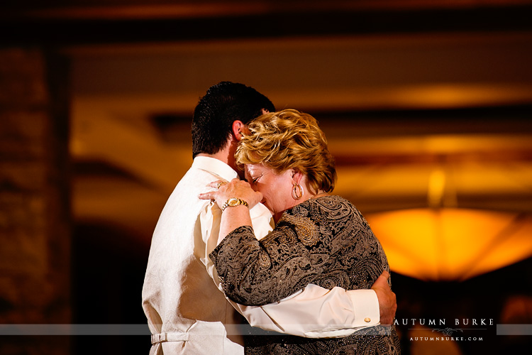 the sanctuary castle pines colorado wedding emotional parent dances mother son