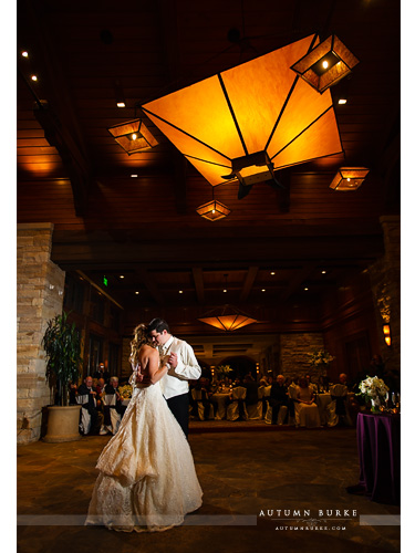 the sanctuary golf club castle pines colorado wedding first dance