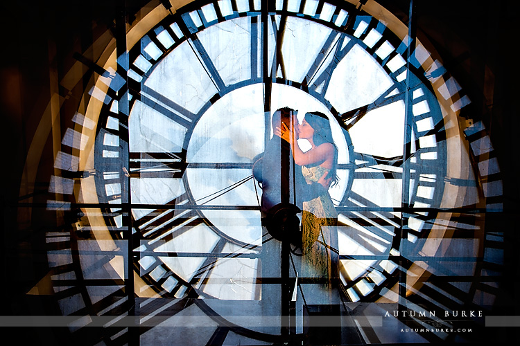 the clocktower historic building downtown denver engagement session artistic