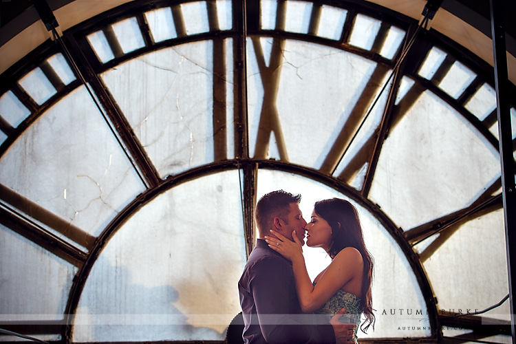 clocktower downtown denver engagement portrait colorado wedding