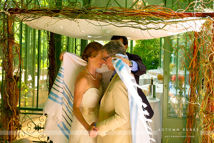 colorado wedding denver botanic gardens woodland mosaic solarium ceremony chuppah 