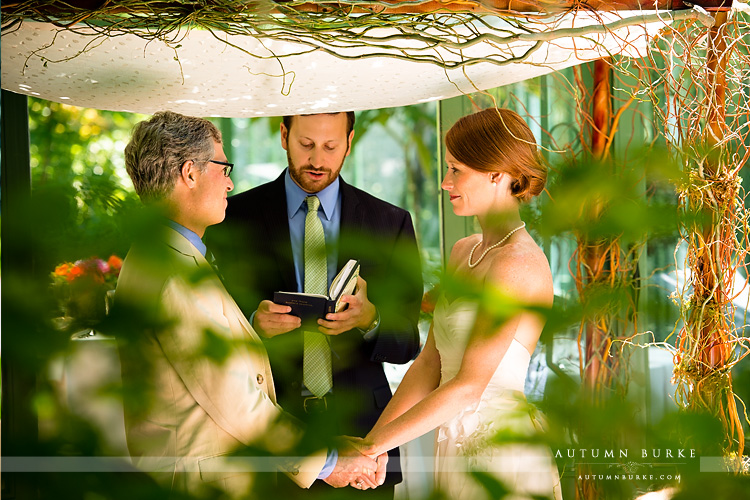 wedding ceremony denver botanic gardens colorado solarium chuppah 