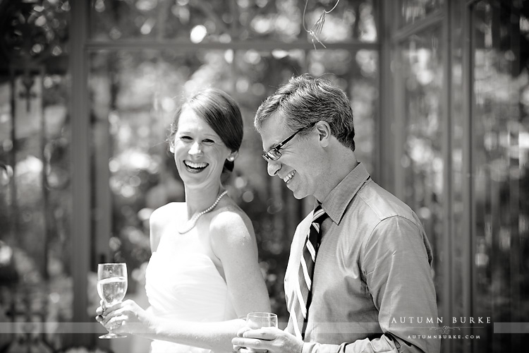 wedding ceremony denver botanic gardens colorado toasts bride groom