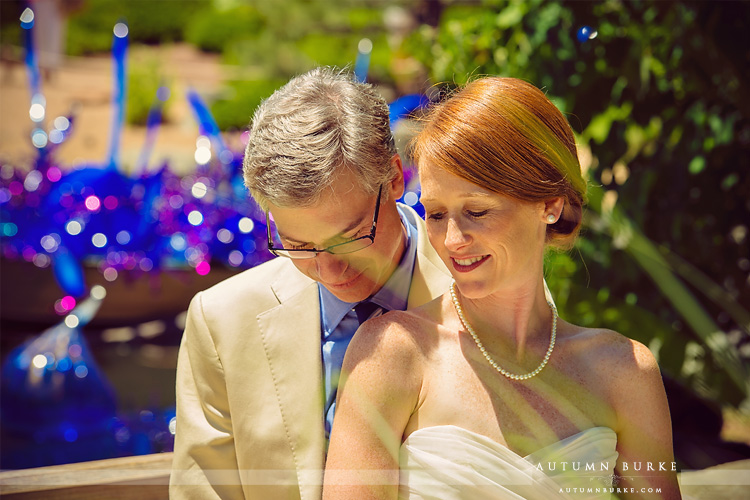 chihuly exhibit denver botanic gardens japanese gardens wedding bride and groom couple