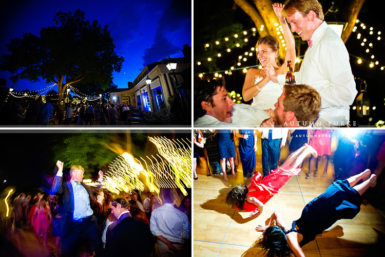 denver colorado wedding reception outdoor dancefloor country club the worm
