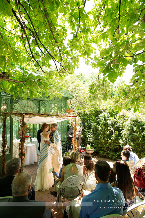 denver botanic gardens wedding ceremony chuppah woodland mosaic solarium colorado