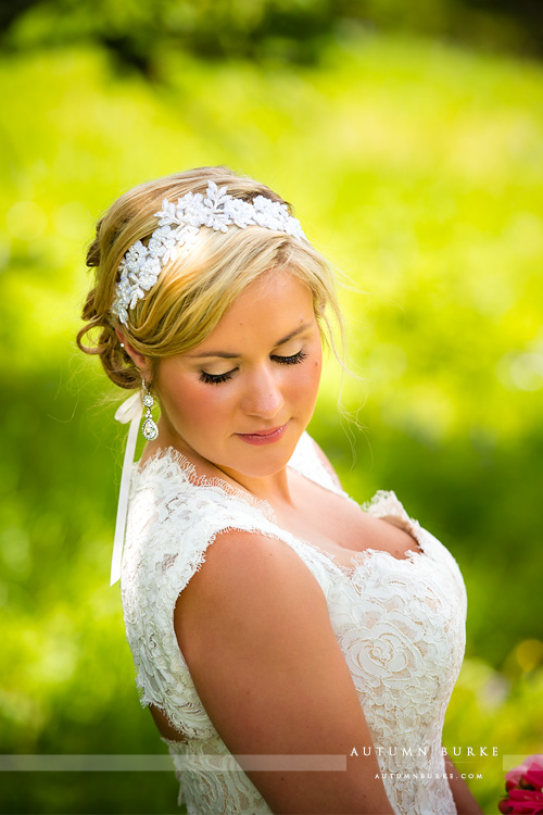 beautiful bridal portrait outdoors colorado mountain wedding beaver creek deck saddle ridge