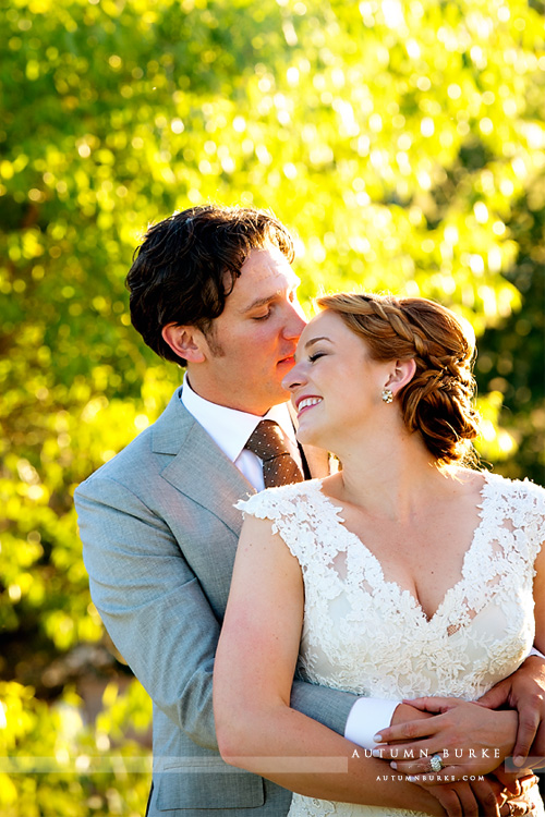 crooked willow farms wedding larkspur colorado bride and groom portrait