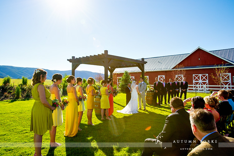 crooked willow farms colorado wedding ceremony vows barn larkspur colorado ranch