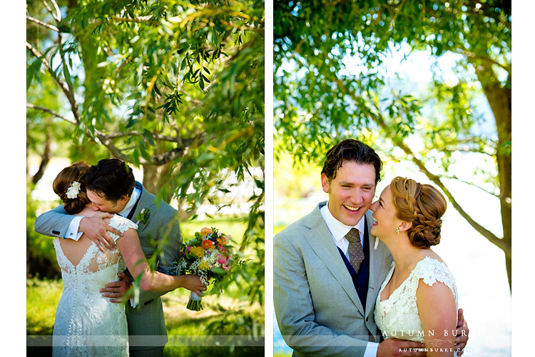 colorado wedding crooked willow farms bride and groom first look