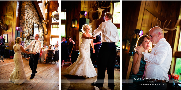 parent dances saddle ridge beaver creek wedding father daughter mother son dance colorado reception