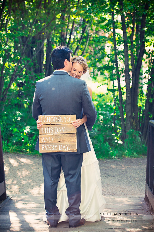 i choose you sign bride and groom beaver creek wedding colorado mountain