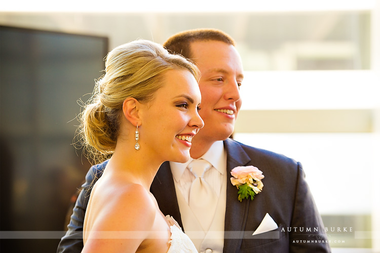 bride and groom seawell ballroom downtown denver wedding colorado dcpa