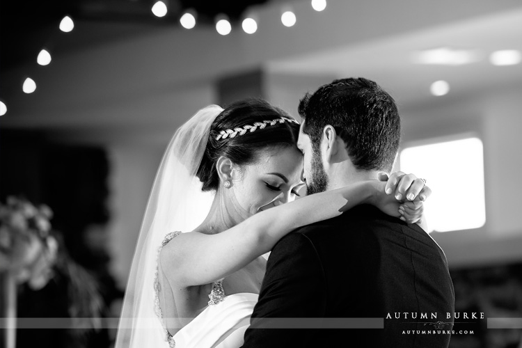 colorado highlands ranch mansion wedding first dance bw