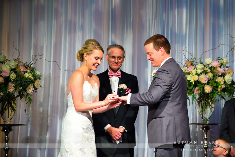 seawell ballroom wedding ceremony ring exchange denver colorado