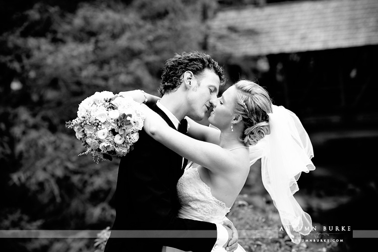 vail wedding donovan pavilion bride and groom portrait bw