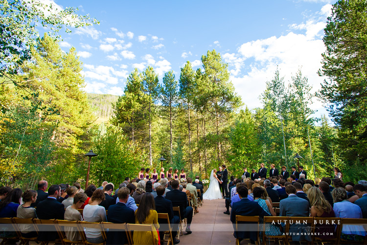 wedding ceremony donovan pavilion vail colorado mountains