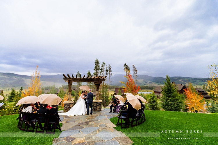 dtr wedding ceremony devils thumb ranch colorado mountain vows