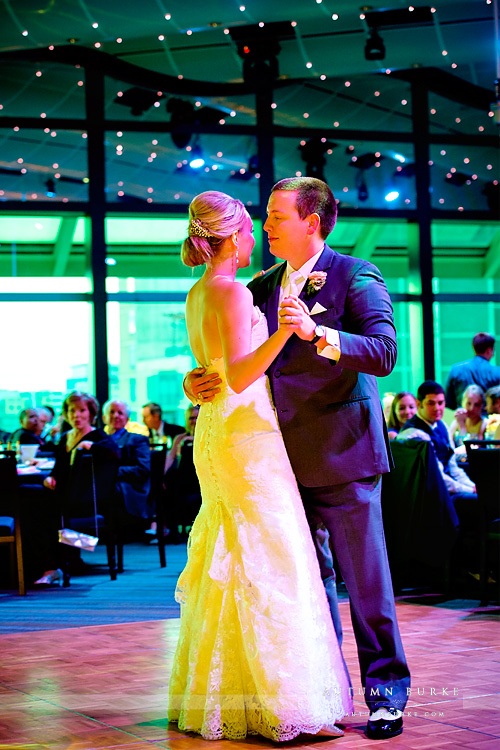 first dance bride and groom seawell ballroom wedding denver colorado reception