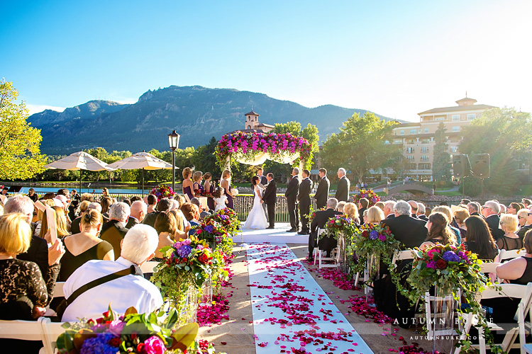 wedding ceremony the broadmoor colorado springs bride and groom