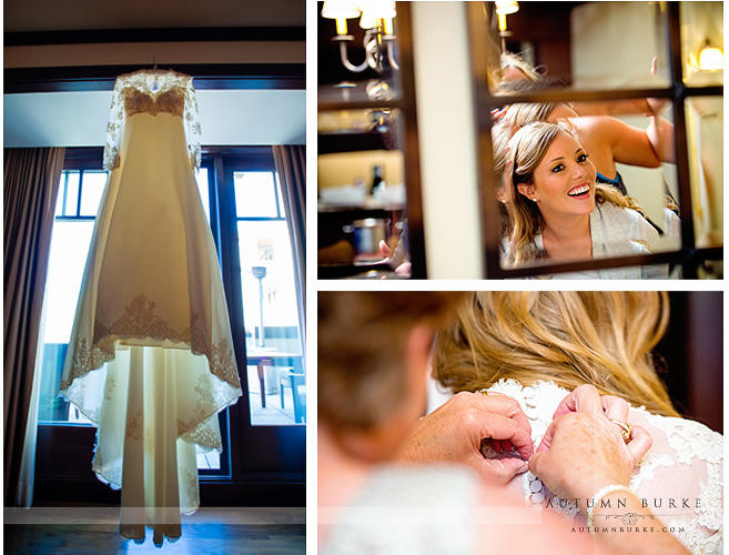 bridal getting ready dress four seasons vail wedding