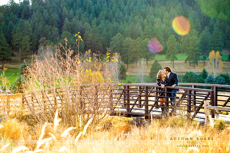 colorado portrait wedding engagement session evergreen lake mountains autumn