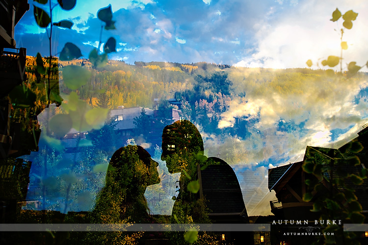 vail wedding four seasons colorado mountain wedding artistic silhouette