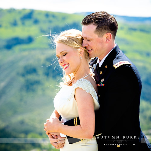 colorado mountain wedding beaver creek westin bride and groom